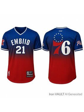Joel Embiid Philadelphia 76ers Ombré Jersey 2XL Pro Standard Gradient NBA